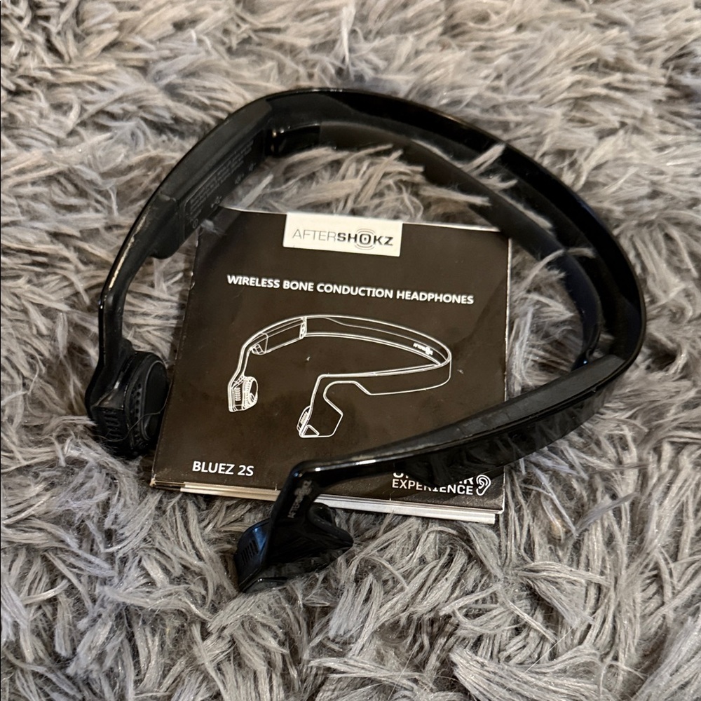 Aftershokz Black Wireless Bone Conduction Headphones
